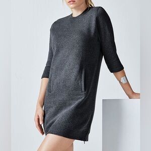 Fabletics Elena Charcoal Grey Sweatshirt Dress